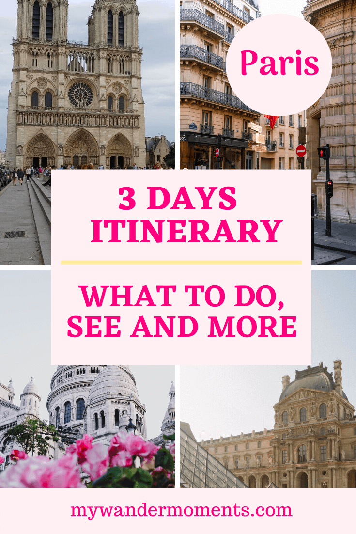 paris in 3 days itinerary