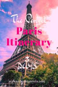 3 day itinerary paris
