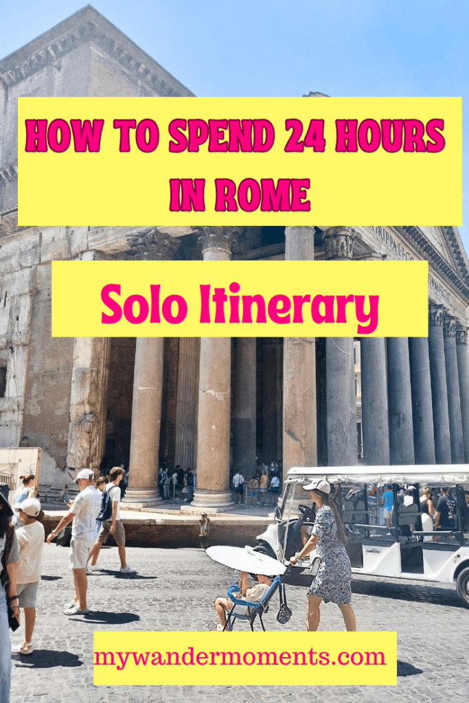 solo itinerary rome in 1 day